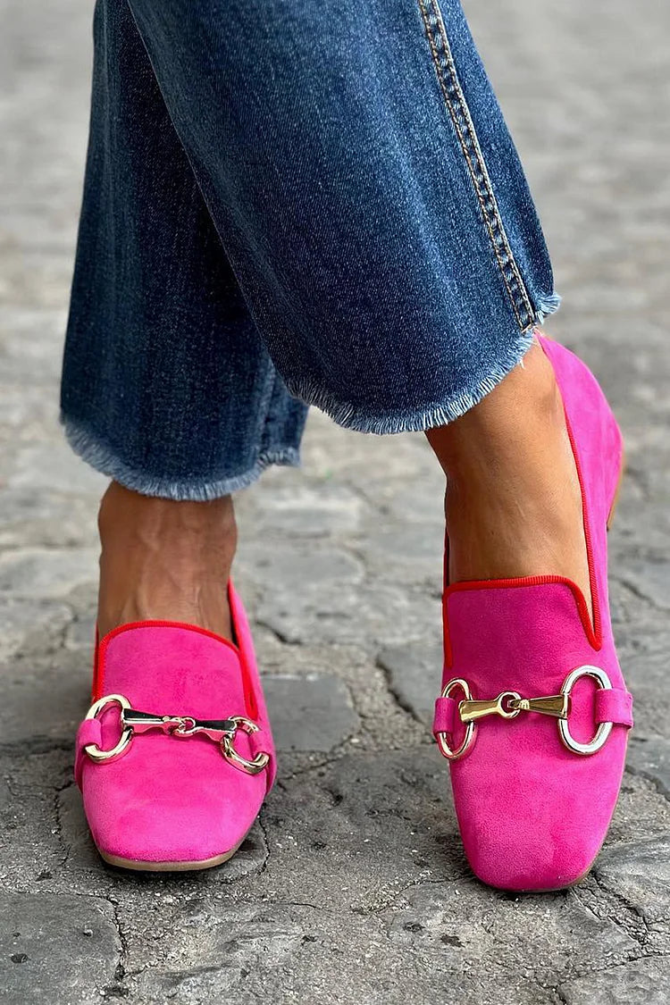Bea | Fluorescent Loafer With Metal Detail