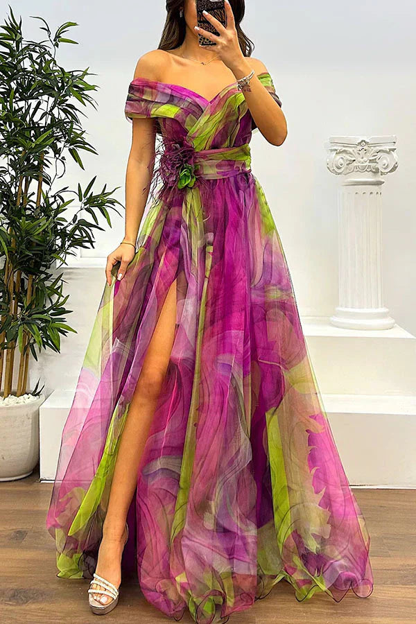 Juliet – Elegant Off-Shoulder Maxi Dress