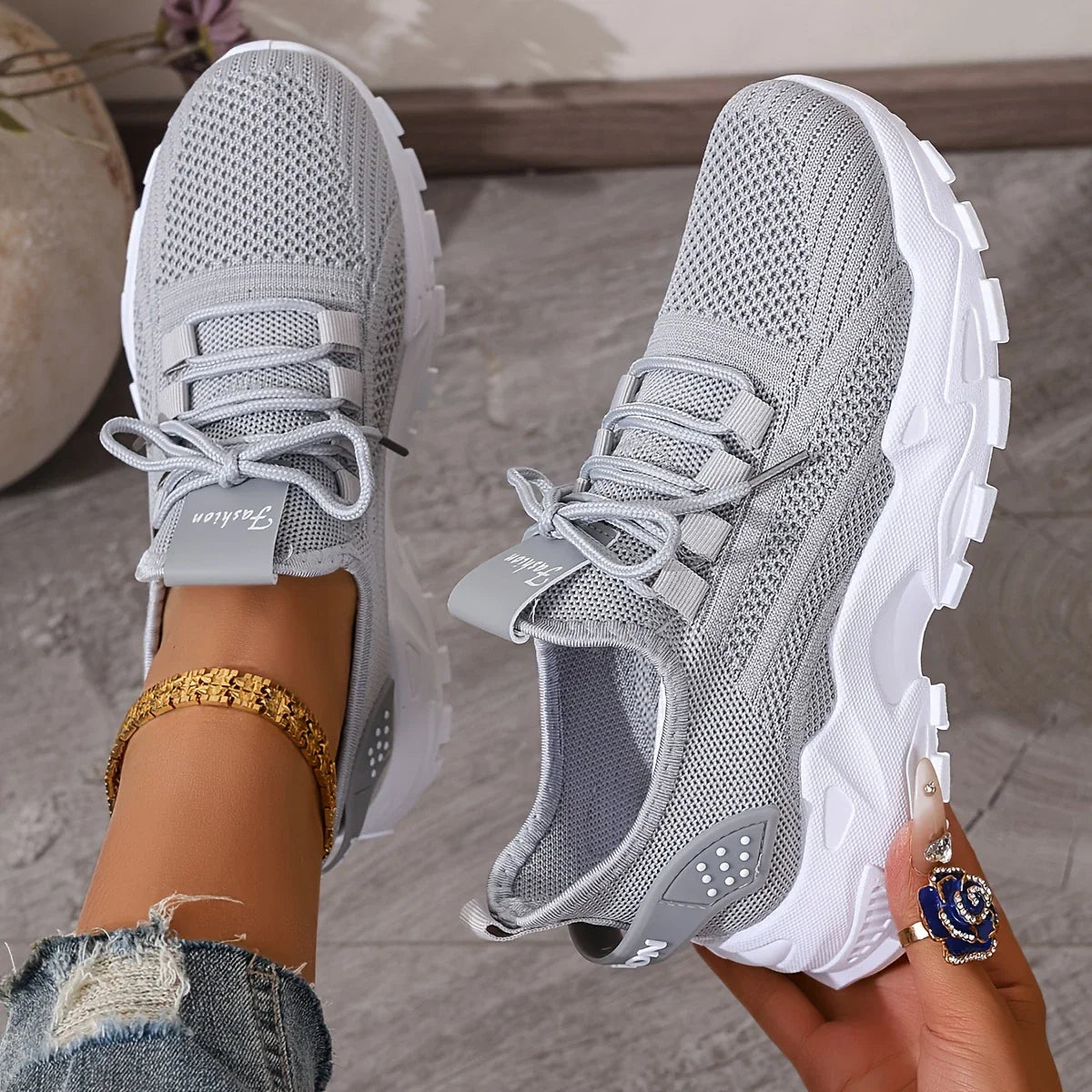 ANNIE™ WOMEN'S BREATHABLE KNIT SNEAKERS