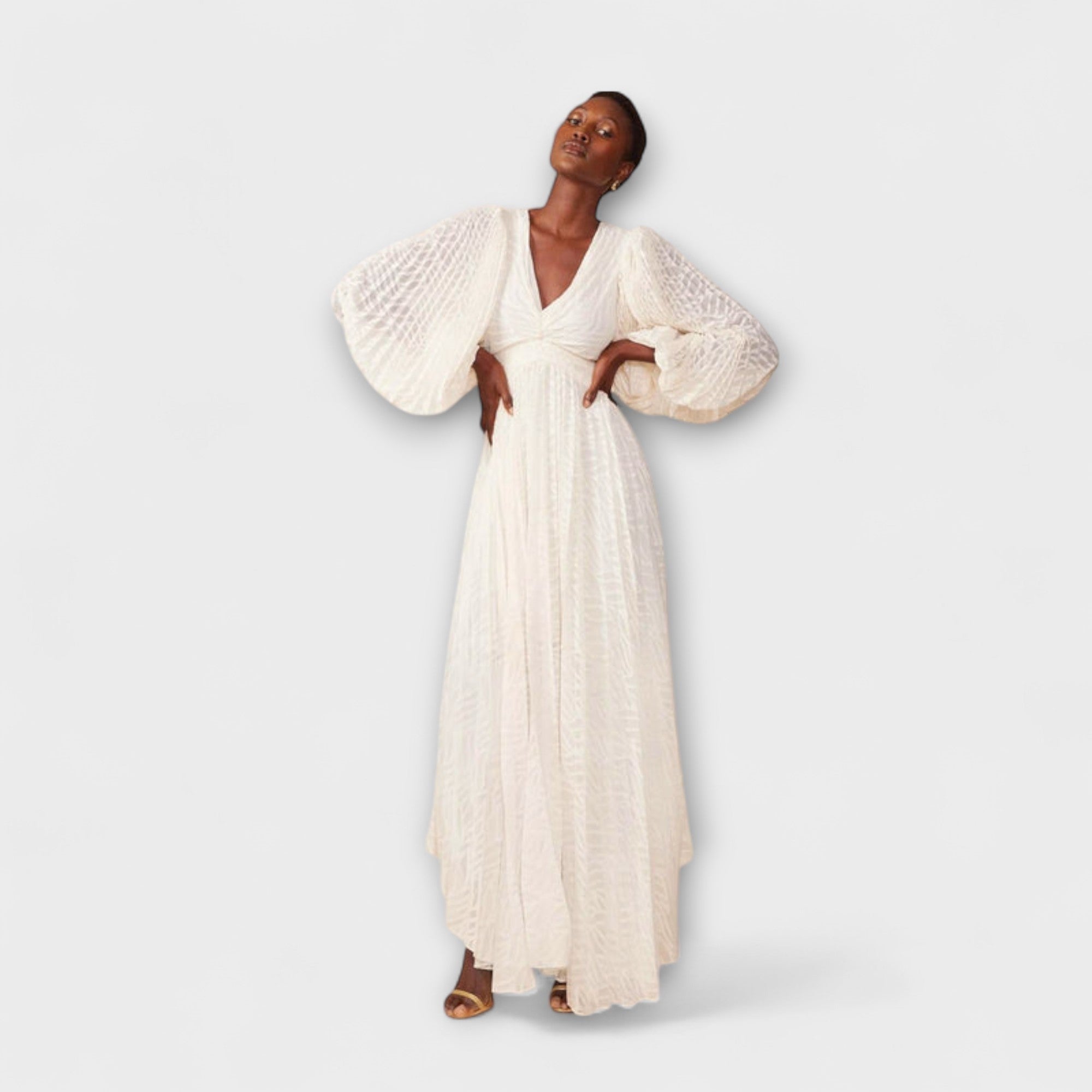 Elsa - Cream Maxi Dress by Allegory