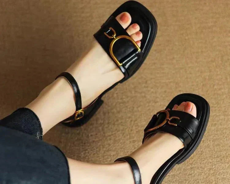 Amara | Buckled Flat Sandals™