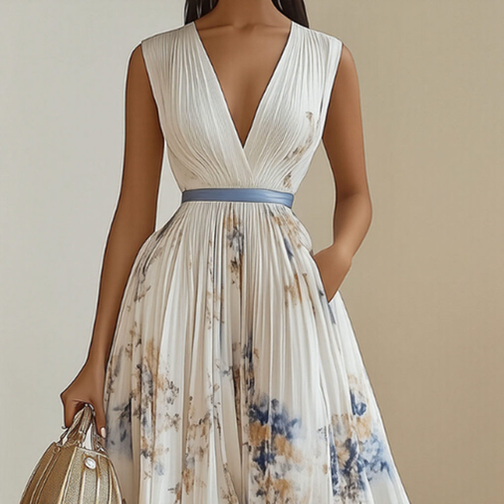 Elara | Dress with Soft V-Neck
