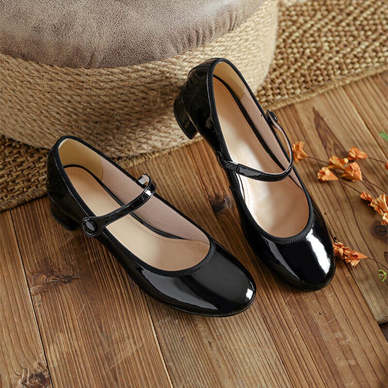 Livy | Leather Mary Janes