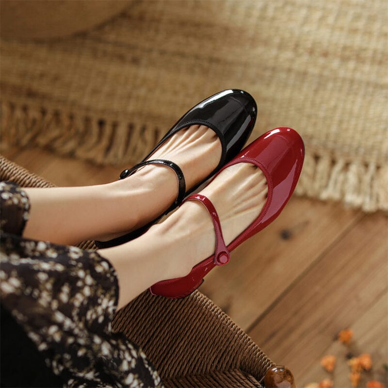 Livy | Leather Mary Janes